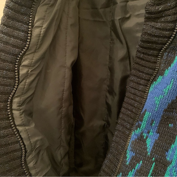 Vintage Alexandra Leigh Lined Abstract Sweater Jacket Coat 80s Size 14/16 Large - Picture 12 of 12